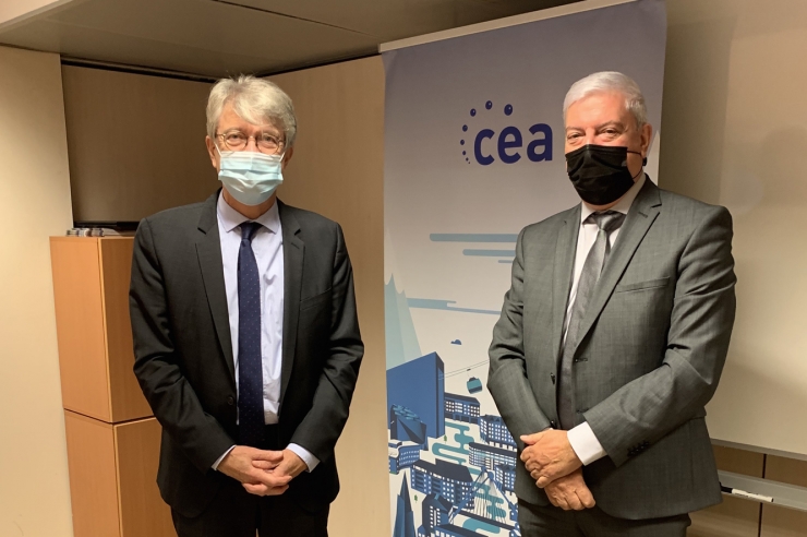 L'ambaixador de França a Andorra, Jean-Claude Tribolet, i el president de la CEA, Gerard Cadena.